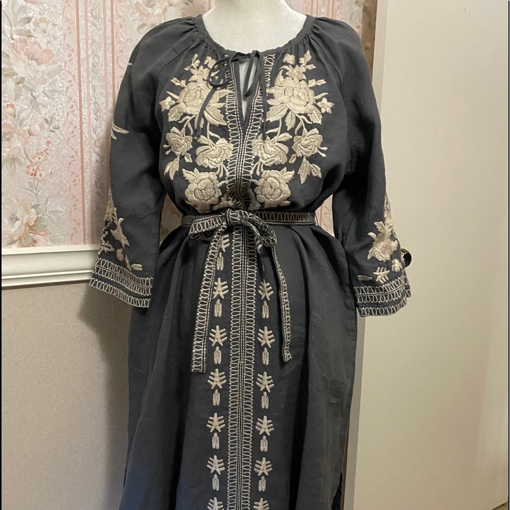 Johnny Was Carmelita Peasant Dress M